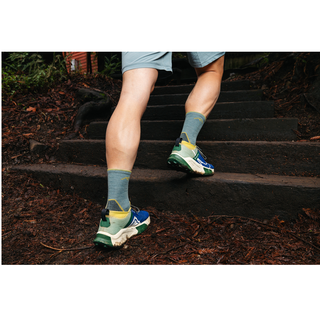 Men's Light Hiker Micro Crew Lightweight Hiking Socks, Seafoam
