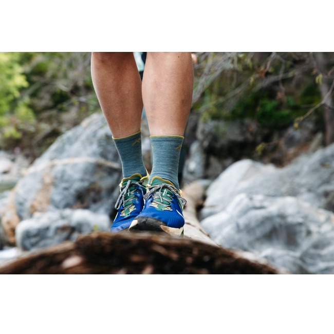Men's Light Hiker Micro Crew Lightweight Hiking Socks, Seafoam