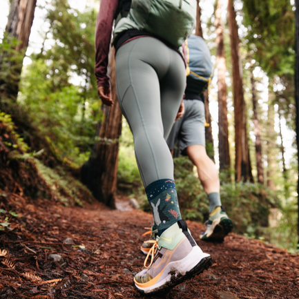 Women's Critter Club Micro Crew Lightweight Hiking Socks, Bunny (Eclipse)