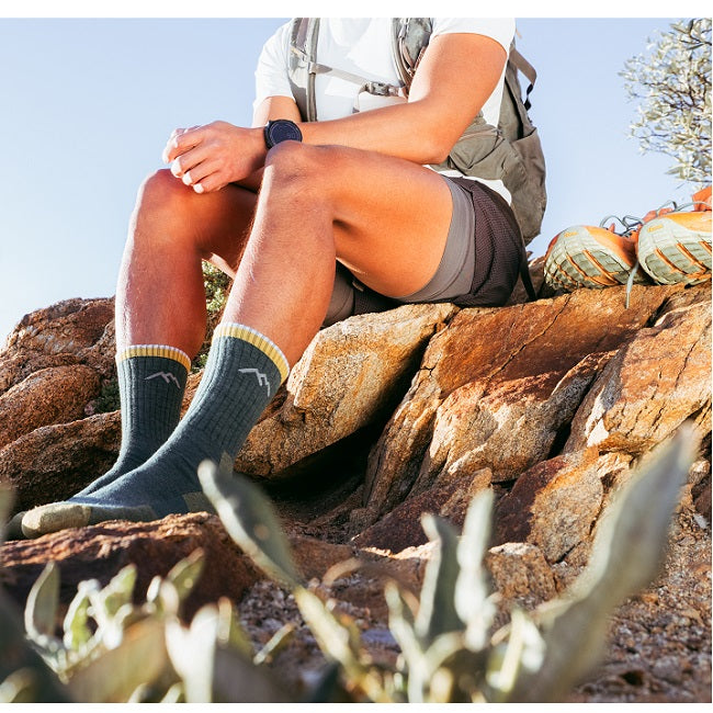 Men's Hiker Micro Crew Midweight Hiking Socks, Spruce