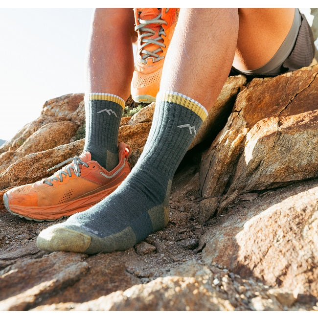 Men's Hiker Micro Crew Midweight Hiking Socks, Spruce