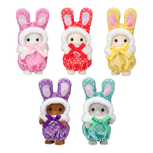 Calico Critters Cutie Collectibles Blind Bag Colorful Bunny Costume Babies- Assorted