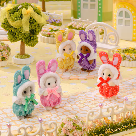 Calico Critters Cutie Collectibles Blind Bag Colorful Bunny Costume Babies- Assorted