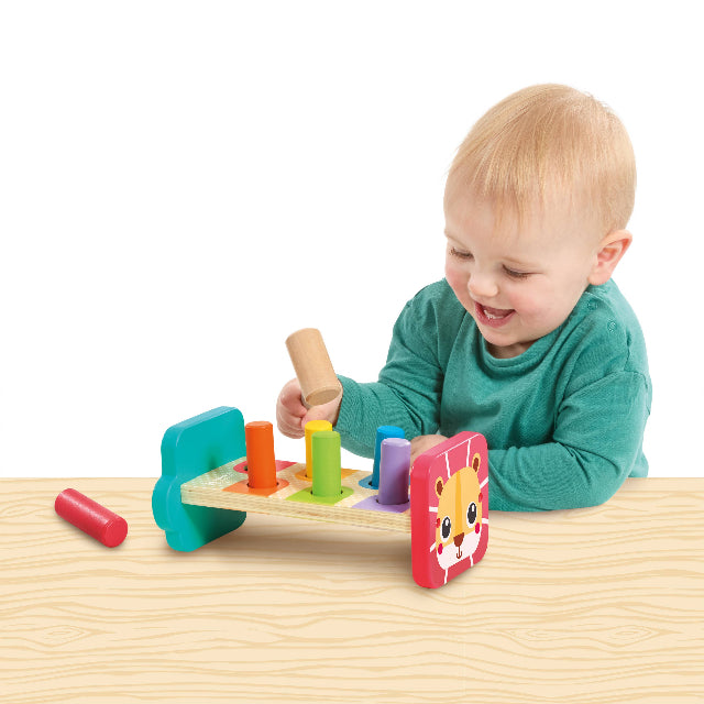 Jasey's Toy Chest Tap & Learn Wooden Hammer Bench