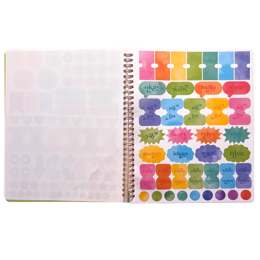 OOLY Artful Notes Reverse Coloring Notebook - Wildscape