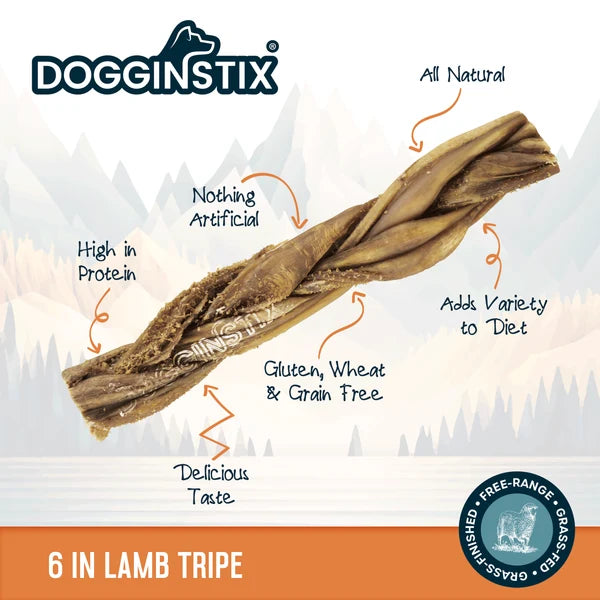 Dogginstix Braided Lamb Tripe Dog Chew