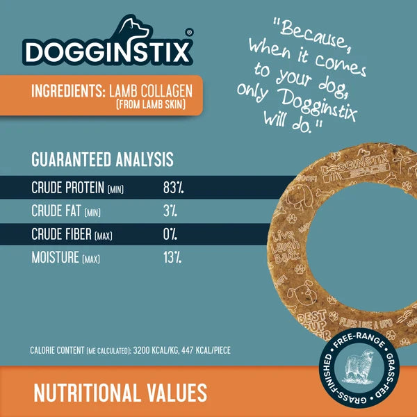 Dogginstix Cosmic Donut Lamb Collagen Dog Chew