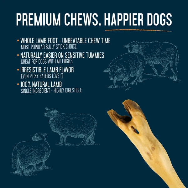 Dogginstix Odor-Free Lamb Foot Dog Chew