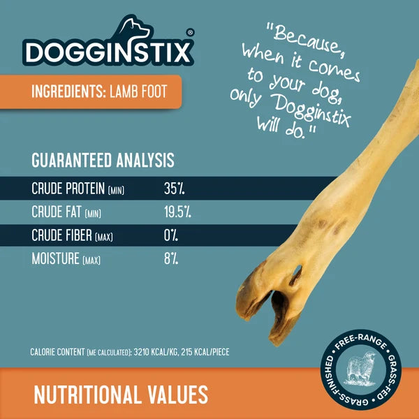 Dogginstix Odor-Free Lamb Foot Dog Chew