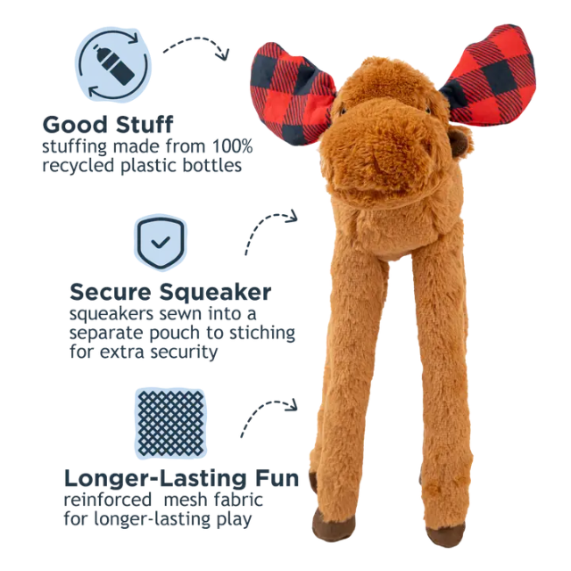 Tall Tails Moose Rope Body Dog Toy