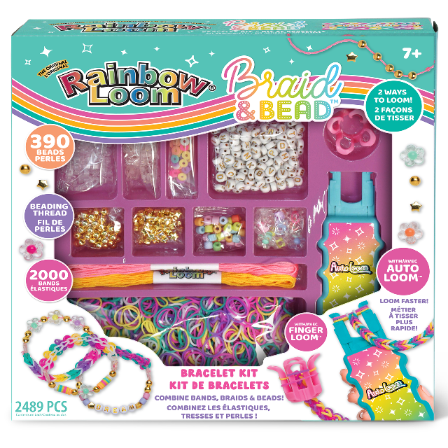 Rainbow Loom Braid & Bead Bracelet Kit with Auto Loom