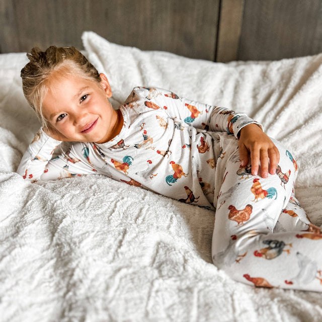 Toddler Chicken Bamboo Long Sleeve Pajama Set