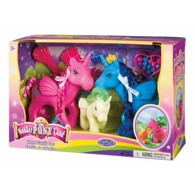 Wonder Pony Land Horse Family Playset