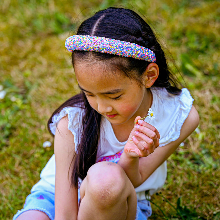 Chunky Padded Sparkly Headband, Assorted Colors