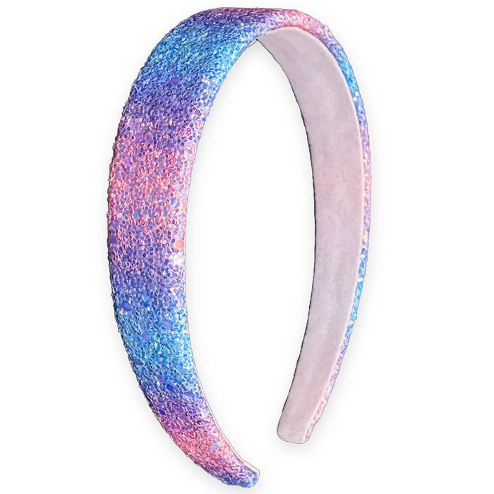 Tapered Chunky Glitter Headband, Assorted Colors