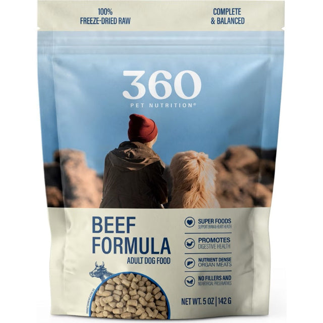 360 Pet Nutrition Beef Formula Grain-Free Adult Freeze-Dried Raw Dog Food