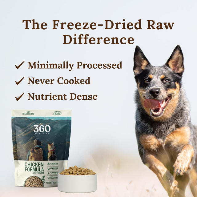360 Pet Nutrition Chicken Formula Grain-Free Adult Freeze-Dried Raw Dog Food