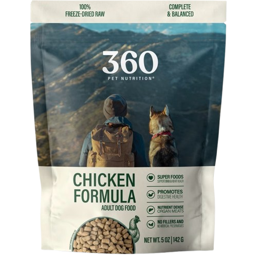 360 Pet Nutrition Chicken Formula Grain-Free Adult Freeze-Dried Raw Dog Food