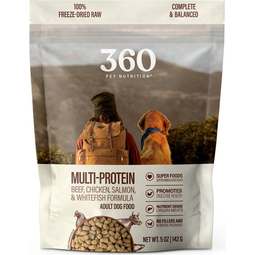360 Pet Nutrition Multi-Protein Formula Grain-Free Adult Freeze-Dried Raw Dog Food