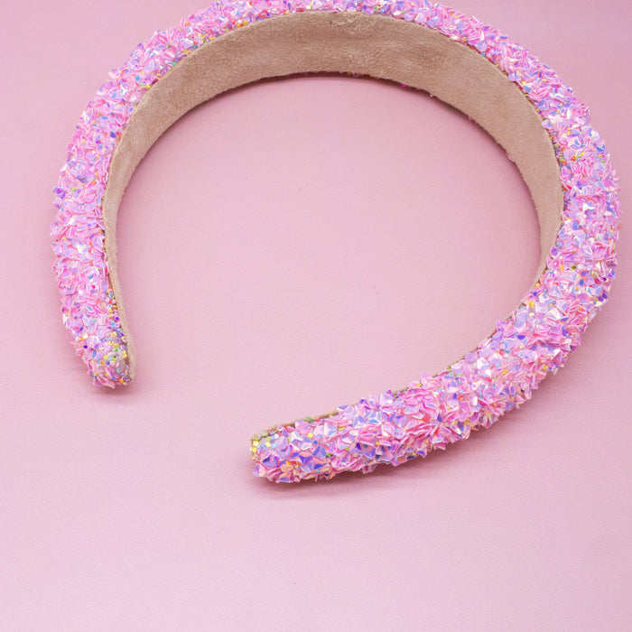 Chunky Padded Sparkly Headband, Assorted Colors