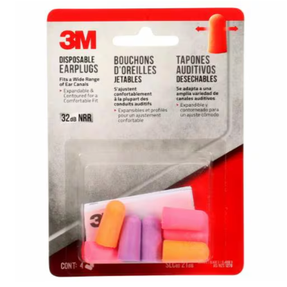 3M™ Disposable Earplugs 4pk