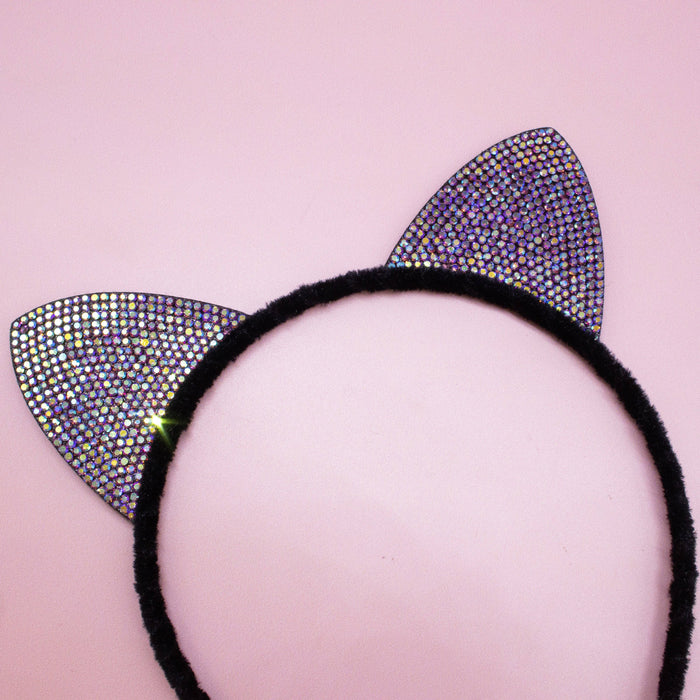 Cat Ears Dual Sided Rhinestone Headband