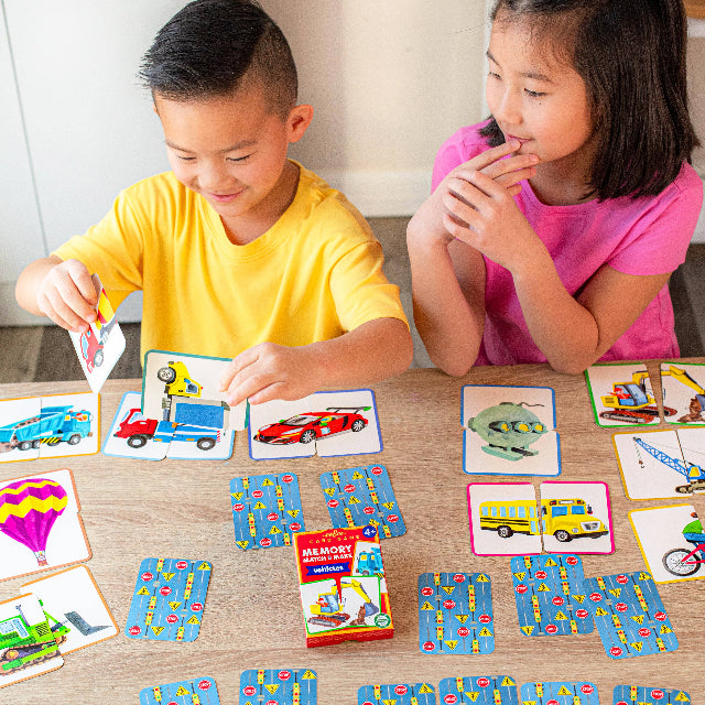 eeBoo Vehicles Memory Match & Make Card Game