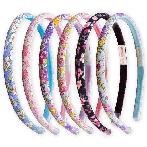 Thin Floral Headband, Assorted Colors