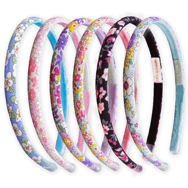 Thin Floral Headband, Assorted Colors