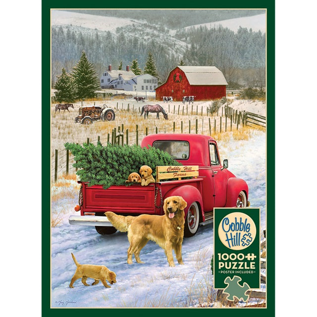 Cobble Hill 1000 Piece Jigsaw Puzzle, Christmas on the Farm