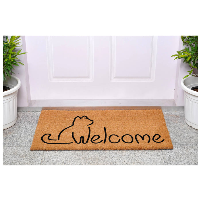 Lucky Cat 17" x 29" Coir Non-Slip Doormat