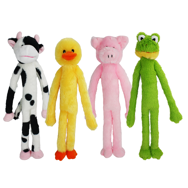 Mini Long-Arm Animal Soft Pet Toy, Assorted