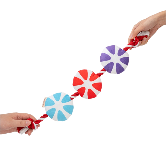 Territory Plush Candy Rope Tug Dog Toy