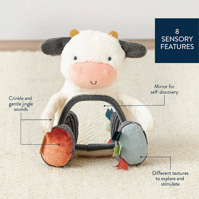 Carmen The Cow Itzy Bitzy Mirror Travel + Tummy Time Toy