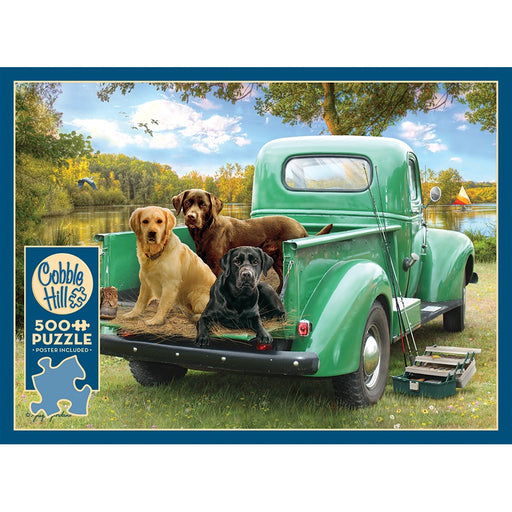 Cobble Hill 500 Piece Jigsaw Puzzle, Let's Go Fishing