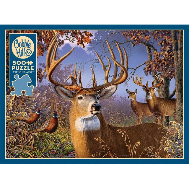 Cobble Hill 500 Piece Jigsaw Puzzle, Deer and Pheasant