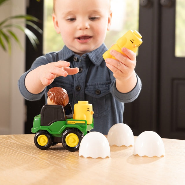 John Deere Build-A-Buddy Stackers Farm Playset - 10-Piece John Deere Chick Toy Set