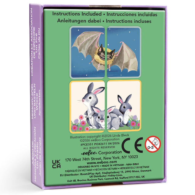 eeBoo Meadow Memory Match & Make Card Game