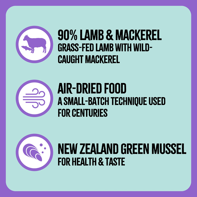 RawTernative Air-Dried Cat Food, Lamb & Mackerel Recipe 5 oz