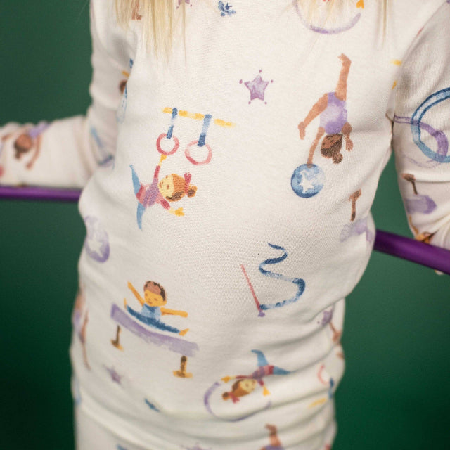 Toddler Little Gymnasts Organic Cotton Long Sleeve Pajama Set
