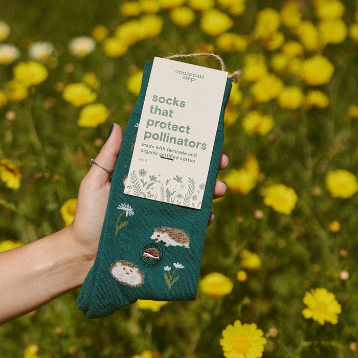 Socks that Protect Pollinators (Green Hedgehogs)