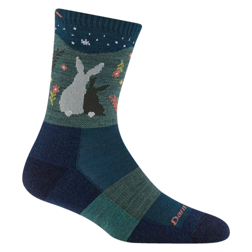 Women's Critter Club Micro Crew Lightweight Hiking Socks, Bunny (Eclipse)
