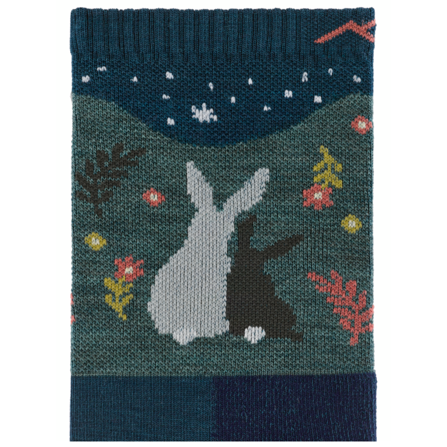 Women's Critter Club Micro Crew Lightweight Hiking Socks, Bunny (Eclipse)