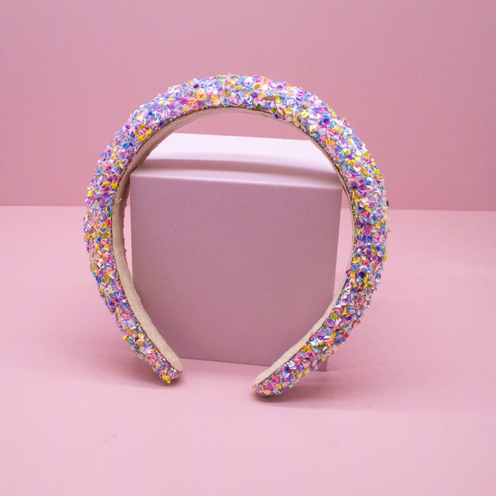 Chunky Padded Sparkly Headband, Assorted Colors
