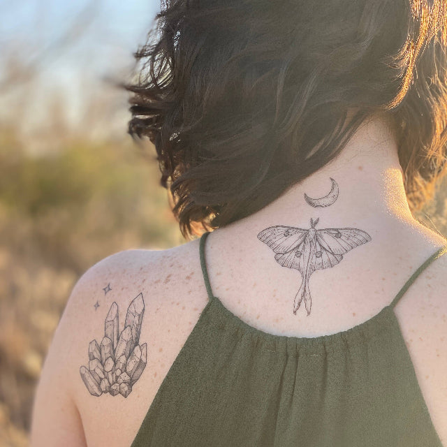 Luna Moth Temporary Tattoo