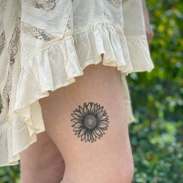 Sunflower Temporary Tattoo