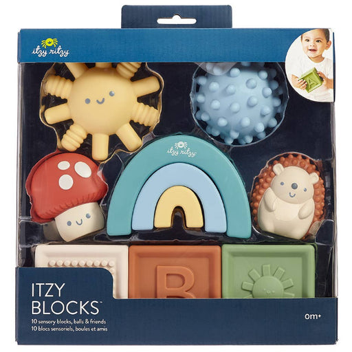 Itzy Blocks Forest Friends 10-Piece Sensory Building Blocks