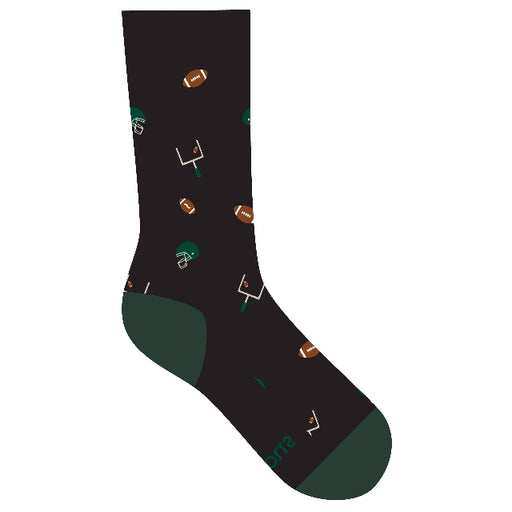 Socks that Support Youth Sports (Black Footballs)