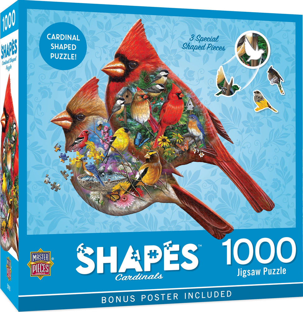 Contours - Cardinals 1000 Piece Shaped Puzzle