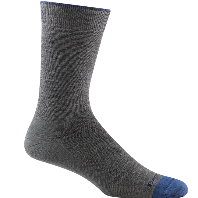 Men's Solid Crew Lightweight Lifestyle Socks, Gray